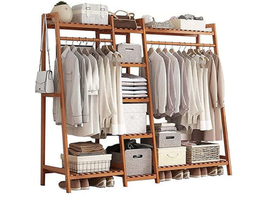 Bamboo Wardrobe Cloth Organizer - The Shopsite